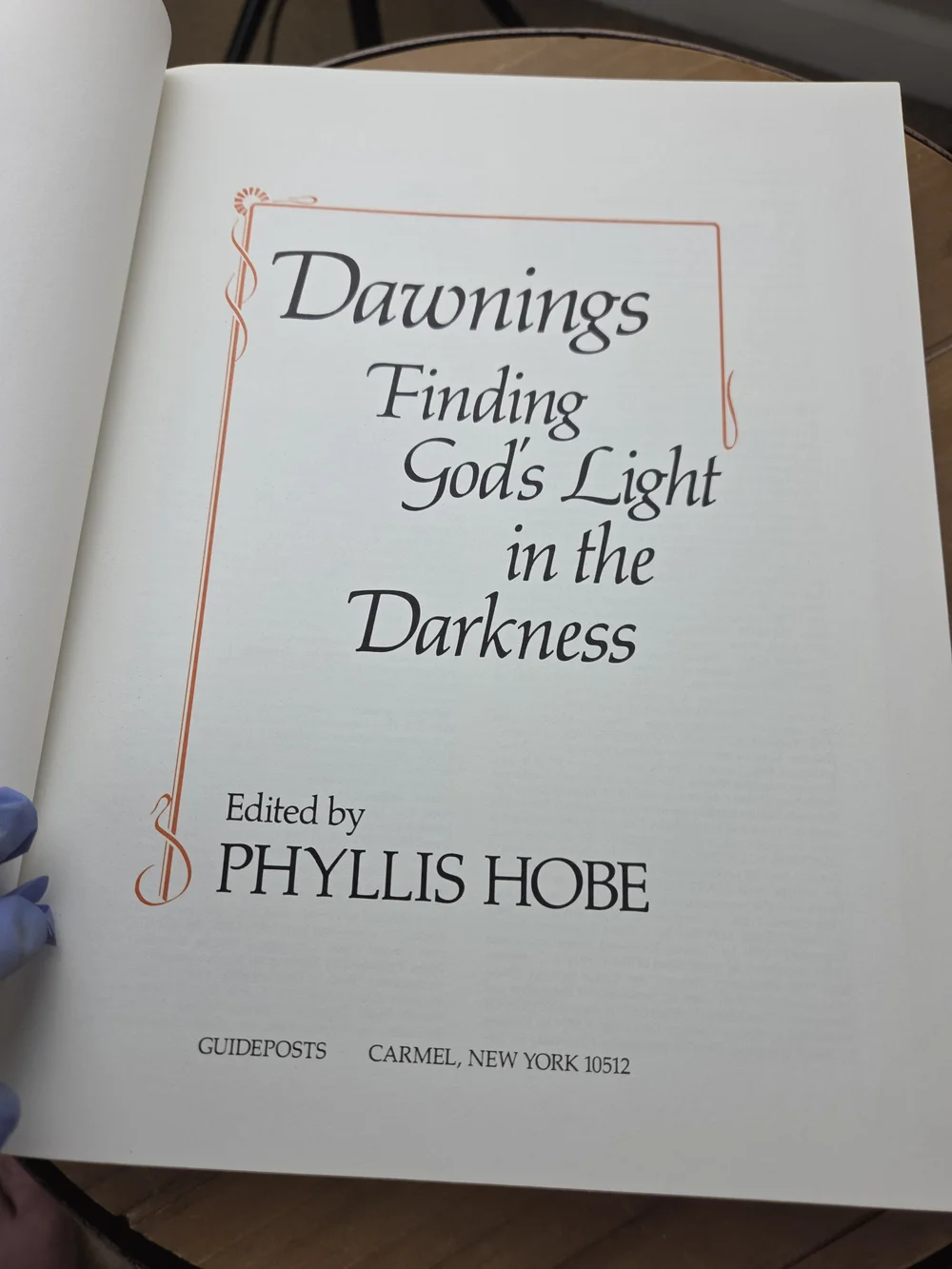 Dawnings Hardcover Book - Navy Blue with Gold Script